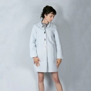 Size 6 Light Blue Coach Coat Jacket